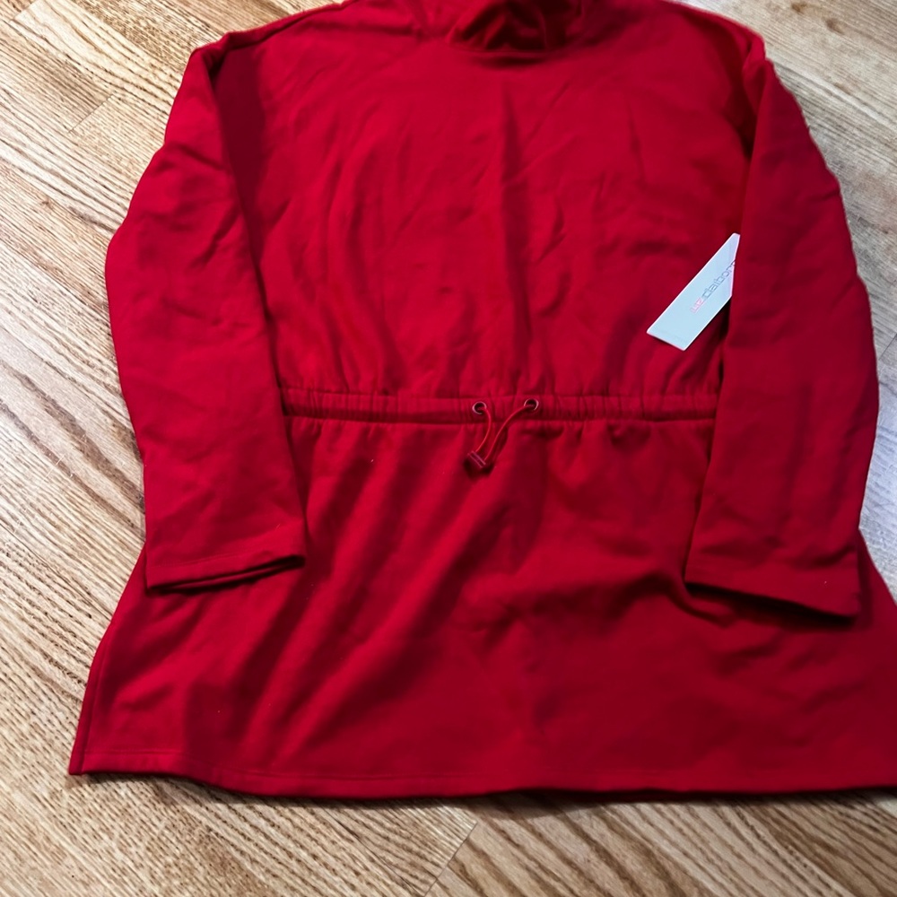 Liz Claiborne Red Drawstring Top